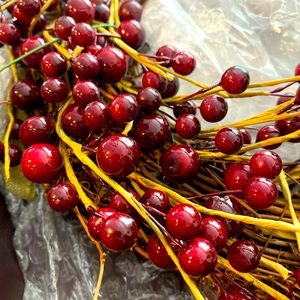 Artificial cranberry and twig Holiday wreath. By Melaleuca. Measures 12”.